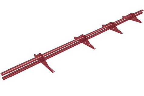 Купить Снегозадержатель трубчатый универсальный для кровли, длина 3м RAL3011 Коричнево-красный - изображение 1