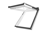 Мансардное окно FAKRO LUX PPP-V U3 66х98см / preSelect Max / Белое ПВХ / комбинированное открывание