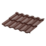 Модульная металлическая черепица АкваСистем / Aqua System, Гётеборг, Rooftop Шёлк 0,5мм, RAL8017 тёмно-коричневый