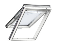 Мансардное окно VELUX PREMIUM Панорамное GPU MK08 0068 78х140см / Белое полиуретановое / пластиковое / ручка сверху и снизу / двухкамерное