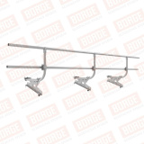 Кровельное ограждение BORGE 3м, h-600мм RAL7004 Светло-серый / для кровли из металлочерепицы, профнастила, мягкой кровли 