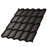 "Металлочерепица Металлочерепица МП Монтекристо, Валори / Valori 0,5 цвет Dark brown / Темно-коричневый" "Кровельные материалы"