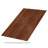 Профнастил С8 под дерево, ECOSTEEL 0,45мм цвет Мореный дуб Профнастил С8 под дерево, ECOSTEEL 0,45мм цвет Мореный дуб