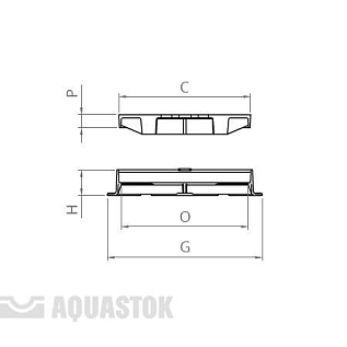 Купить  Аквасток Pluvia - дождеприемник чугунный 500х500 - изображение 2