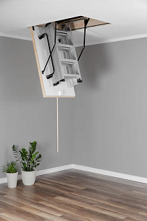 Купить Чердачная лестница алюминиевая с люком 86мм OMAN ALU PROFI POLAR 60х120х280см - изображение 1