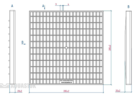 Купить Водоприемная решётка Аквасток пластиковая 300х300 - изображение 4