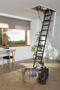 Купить Супертеплоизоляционная металлическая чердачная лестница FAKRO LMT 60х120х280см - изображение 3