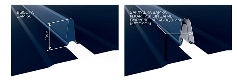 Купить Клик фальц Металл Профиль VIKING MPE 0.5мм RAL6020 Хромовая зелень - изображение 4
