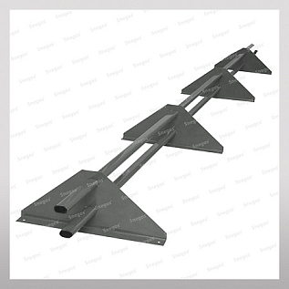 Купить Снегозадержатели трубчатые 3м RAL9005 Черный / для металлочерепицы, профнастила и гибкой черепицы - изображение 1