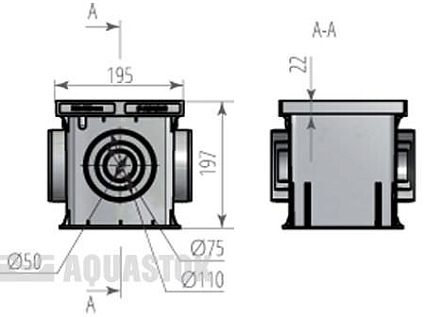 Купить Дождеприемный колодец Аквасток 200х200 - изображение 2