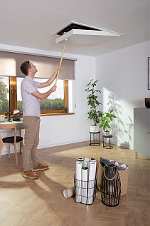 Купить Супертеплоизоляционная металлическая чердачная лестница FAKRO LMT 60х120х280см - изображение 5